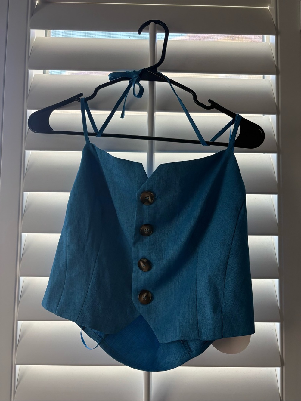 Blue Button Top And Pants